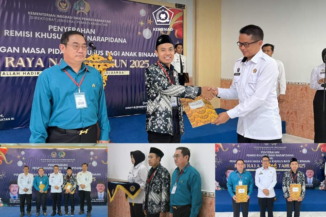 Peringati Hari Natal, Kemenag Kota Pasuruan Terima Penghargaan Mitra Kerja Kemenimipas