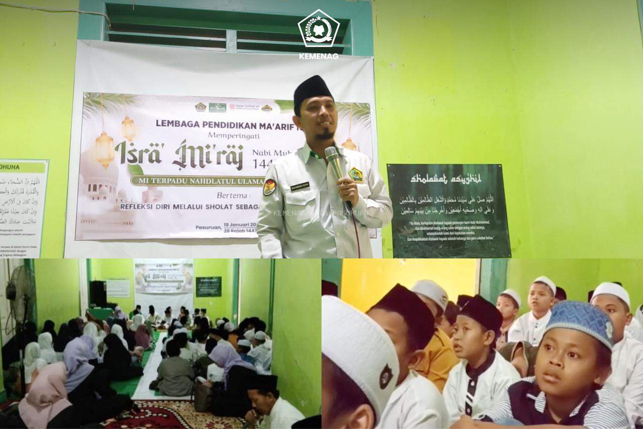 Momentum Isra Mi’raj, Penyuluh Agama Islam Kemenag Kota Pasuruan Ajak Siswa MI NU Terpadu Bangilan Perkuat Karakter Lewat Shalat 