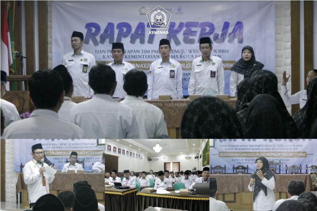 Rapat Kerja dan Pemantapan Tim PMPZI, Kemenag Kota Pasuruan Mantapkan Langkah Menuju WBK dan WBBM